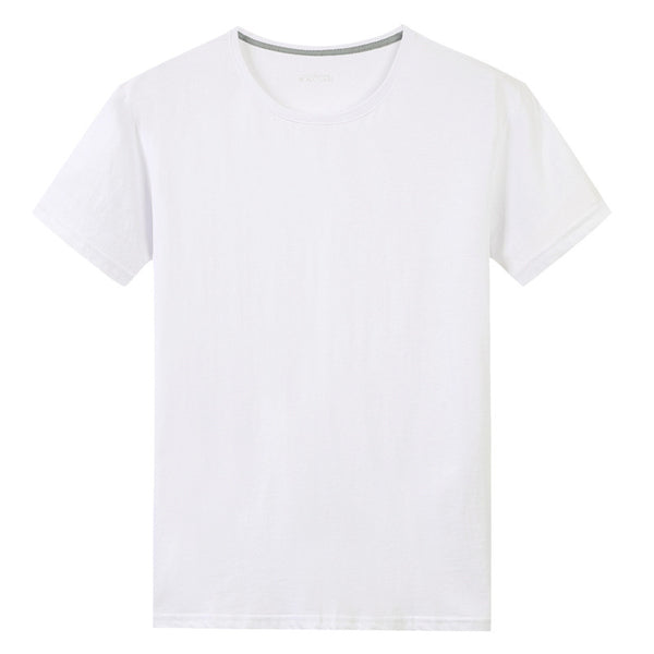 Men S Solid Color Cotton Short Sleeved T Shirt