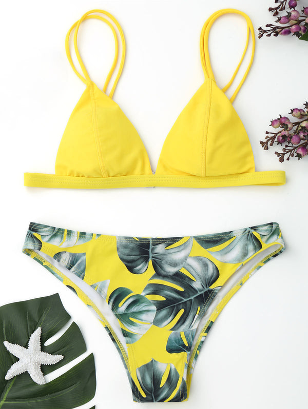 No More Bottoms Just Leafs Bikini Set