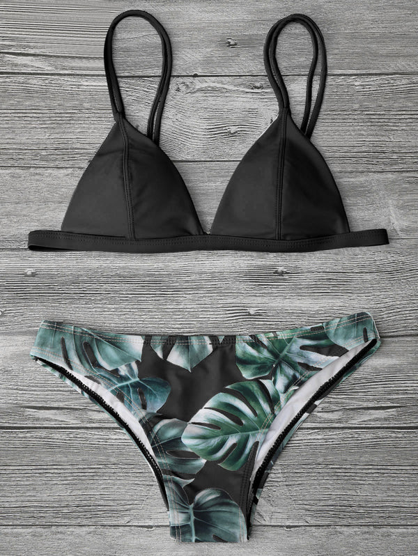 No More Bottoms Just Leafs Bikini Set