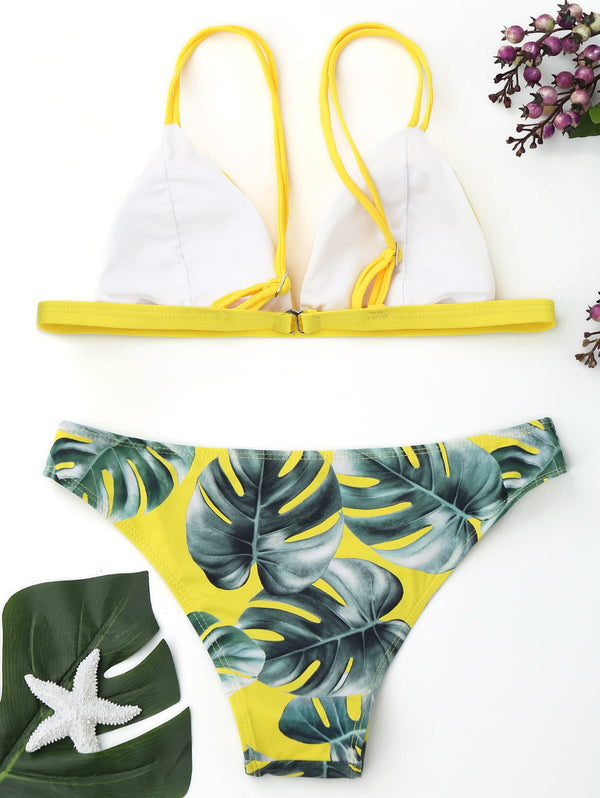 No More Bottoms Just Leafs Bikini Set