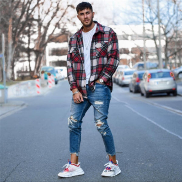 Hole men''s jeans
