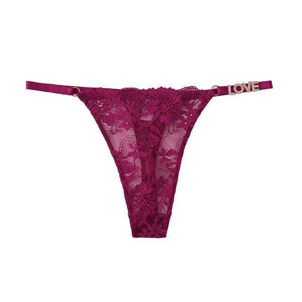 Sexy Lace Mesh Womens Seamless Thong Bottoms