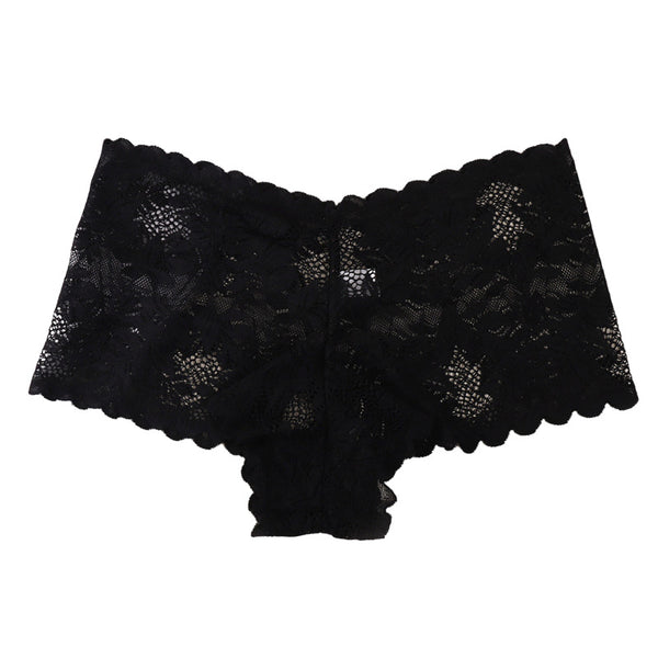 Womens Lace Low-Waist Sexy Thong Bottoms