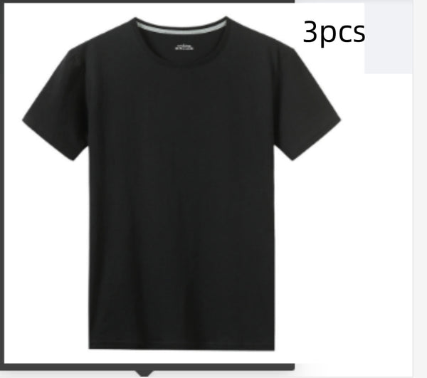 Men S Solid Color Cotton Short Sleeved T Shirt