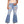 Load image into Gallery viewer, Elastic Light Blue Broken Hole Denim Bell-bottoms
