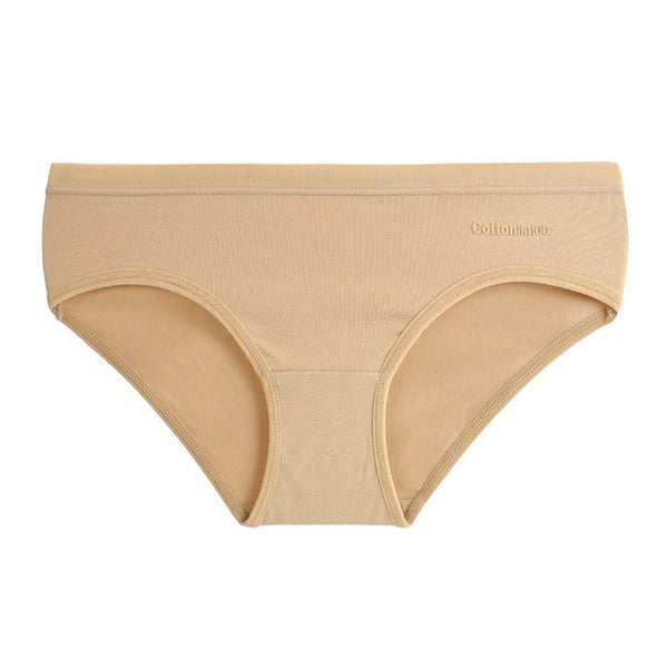 Women'S Seamless Cotton Bottoms Mid-Waist Briefs